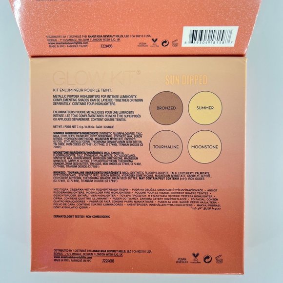 NIB Anastasia Beverly Hills Sun-Dipped Glow Kit, 4 x Warm-Bronze Highlighters - Picture 8 of 9